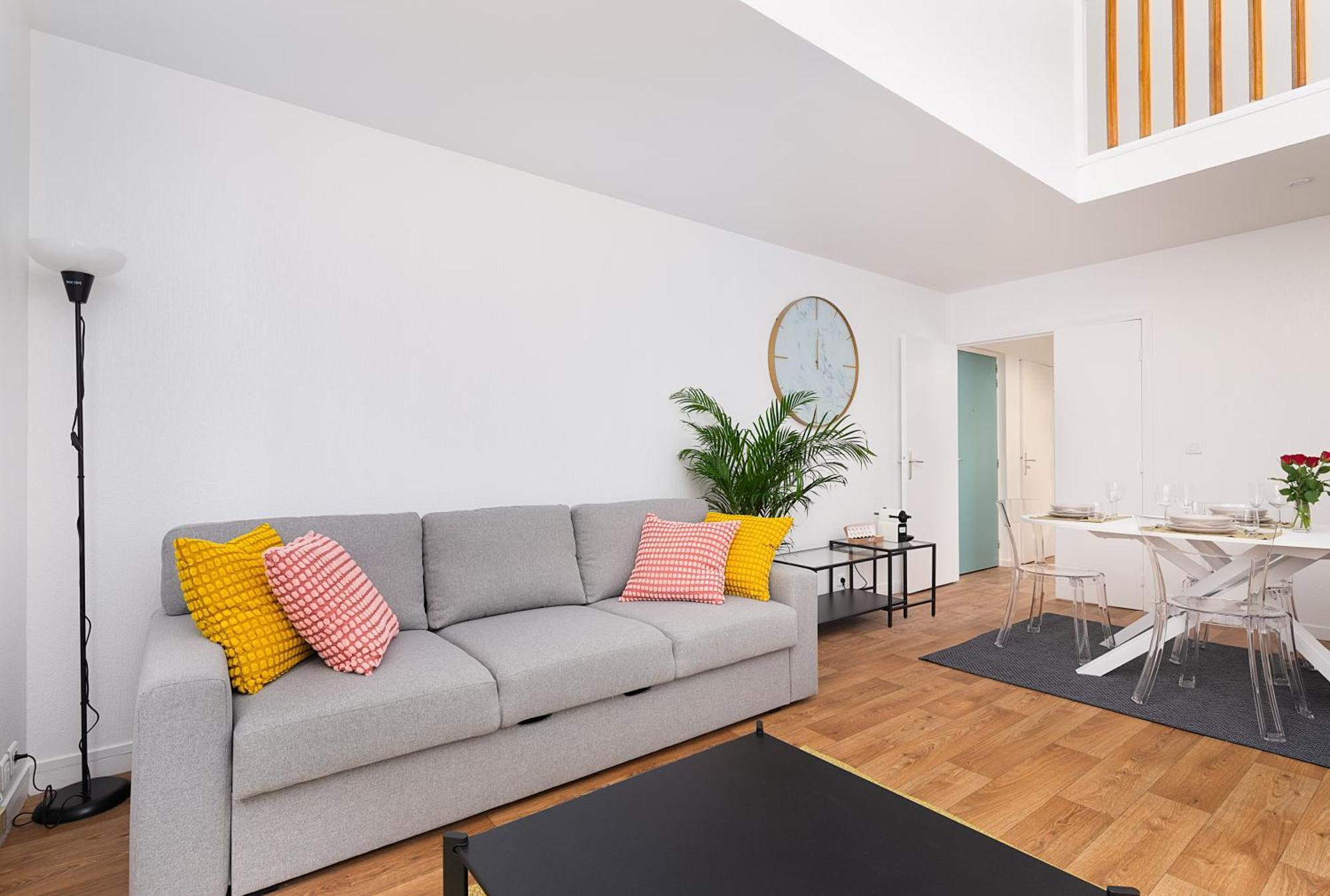 Duplex Cosy 6 Personnes - Parking Gratuit - 15 Min Centre De Paris Metro 13 Appartement *