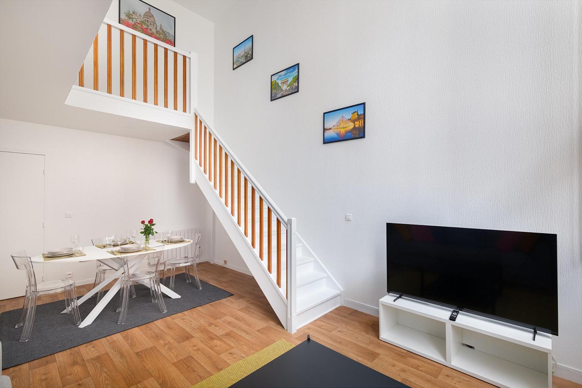 Duplex Cosy 6 Personnes - Parking Gratuit - 15 Min Centre De Paris Metro 13 Asnières