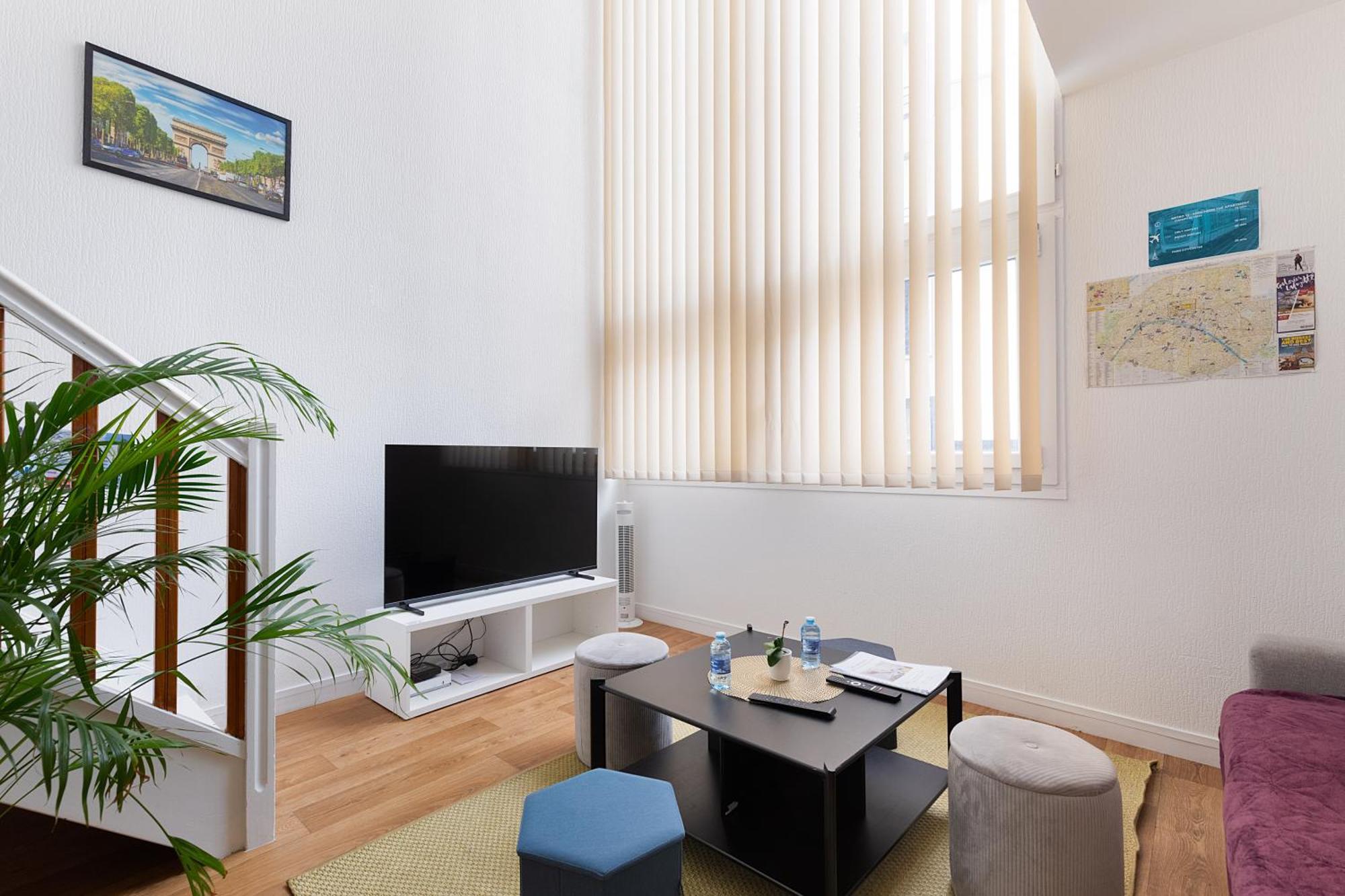 Appartement Duplex Cosy 6 Personnes - Parking Gratuit - 15 Min Centre De Paris Metro 13