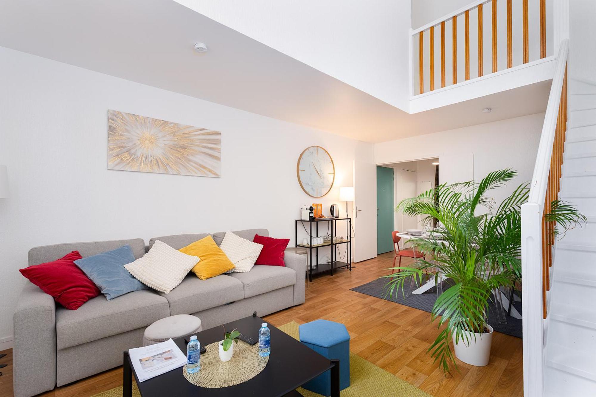 Duplex Cosy 6 Personnes - Parking Gratuit - 15 Min Centre De Paris Metro 13 Appartement *